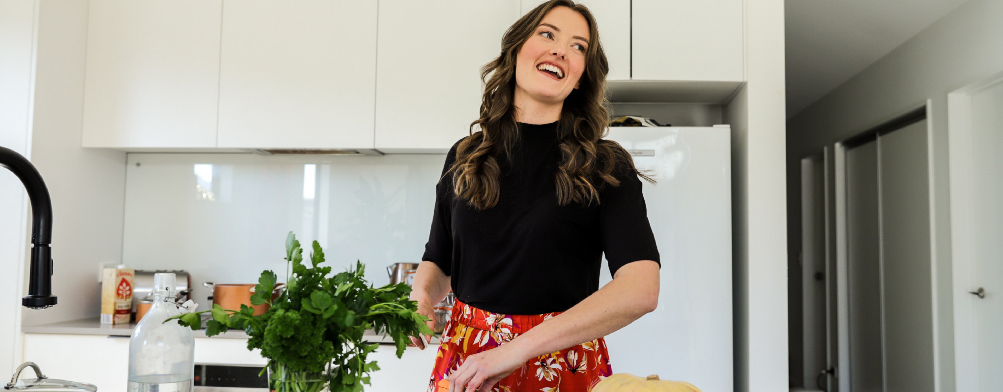 Female chef and business owner leading sustainable catering company